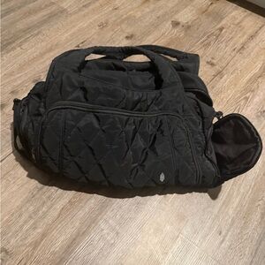 Black Quilted Diaper Bag